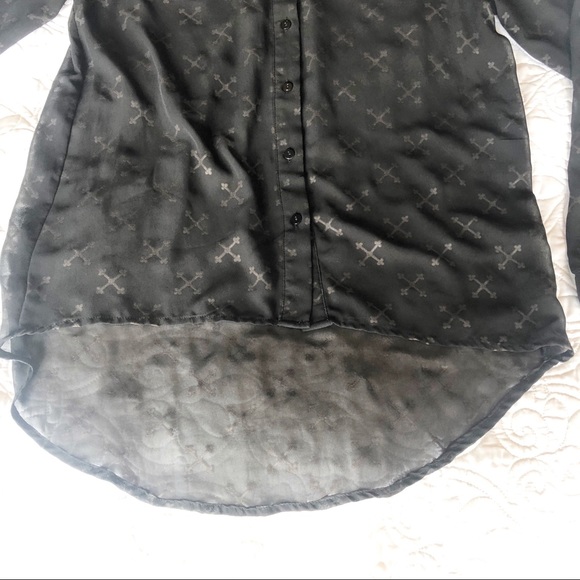 H&M Button Down Sheer Shirt - Picture 6 of 7